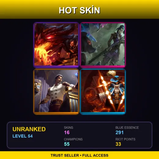 LAN | Dragonslayer Braum | Arcane Enforcer Caitlyn | Arcane Inventor Jayce | Musketeer Twisted Fate | 16 Skin | 55 Champ | Lv54