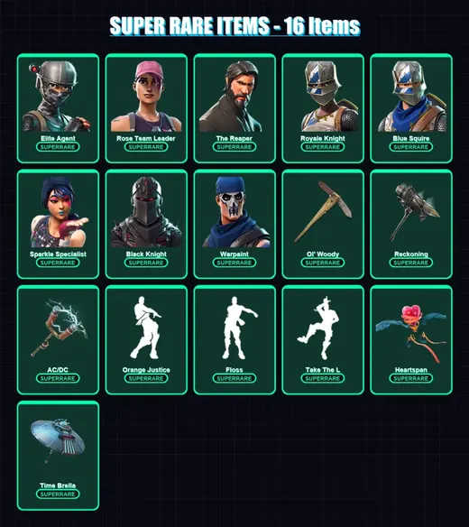 [PC/XBOX/PSN] | Elite Agent | Rose Team Leader | The Reaper | Royale Knight | Blue Squire | 47 skin | 66 pickaxe | 51 emote | 54 glider | Lv870