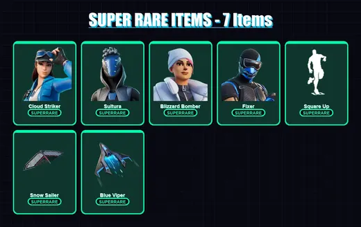 [PS4/PS5/XBOX/PC] | Cloud Striker | Sultura | Blizzard Bomber | Fixer | Fade | 30 skin | 40 pickaxe | 29 emote | 45 glider | Lv503