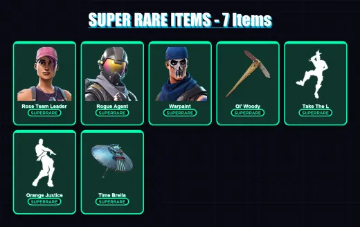 [PC/XBOX/PSN] | Rose Team Leader | Rogue Agent | Warpaint | Fusion | Leviathan | 90 skin | 64 pickaxe | 91 emote | 67 glider | Lv943