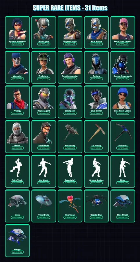 [PC/XBOX/PSN] | Sparkle Specialist | Elite Agent | Royale Knight | 109 skin | Lv1243