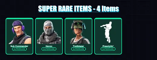 [PC/XBOX/PSN] | Sub Commander | Havoc | Trailblazer | Dark Bomber | Min-joon | 5 skin | 6 pickaxe | 7 emote | 6 glider | Lv123