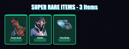 [PC/XBOX/PSN] | Travis Scott | Xander | Deadpool | Gear Specialist Maya | Fade | 56 skin | 82 pickaxe | 74 emote | 76 glider | Lv1172