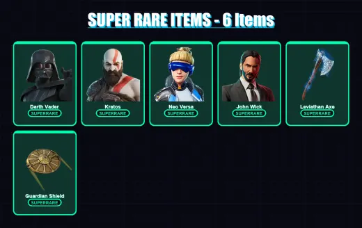 [SWITCH/PC] | Darth Vader | Kratos | Neo Versa | John Wick | Twyn | 307 skin | 360 pickaxe | 270 emote | 248 glider | Lv3678