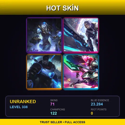 ME | Spirit Blossom Darius | Blood Moon Tryndamere | High Noon Katarina | Cosmic Queen Ashe | 71 Skin | 122 Champ | Lv338