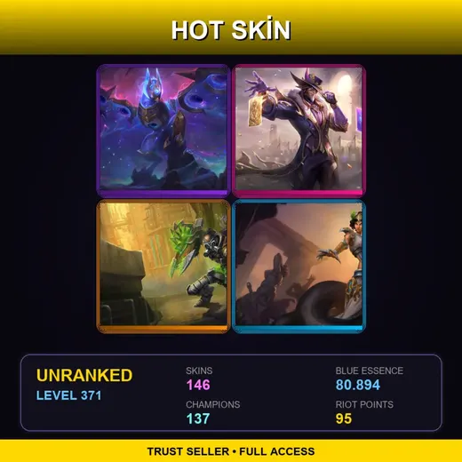 LAN | Victorious Twisted Fate | Hextech Singed | Mythic Cassiopeia | Spirit Blossom Syndra | 146 Skin | 137 Champ | Lv371