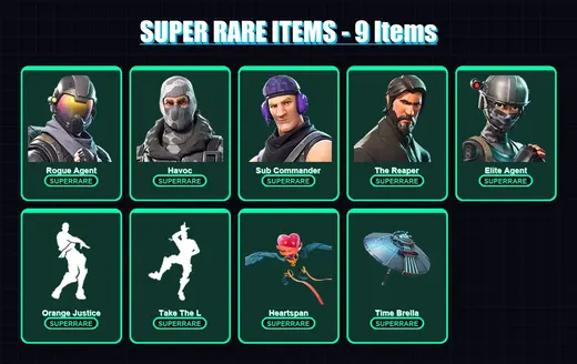 [PS4/PS5/XBOX/PC] | Rogue Agent | Havoc | Sub Commander | The Reaper | Elite Agent | 75 skin | 115 pickaxe | 78 emote | 103 glider | Lv1483