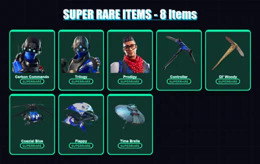 [PC/XBOX/PSN] | Carbon Commando | Trilogy | Prodigy | Hybrid | Blackheart | 53 skin | 85 pickaxe | 56 emote | 79 glider | Lv1052