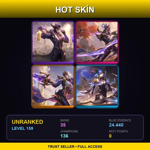 VN | Victorious Twisted Fate | Victorious Master Yi | Victorious Fiora | Victorious Sona | 35 Skin | 136 Champ | Lv159