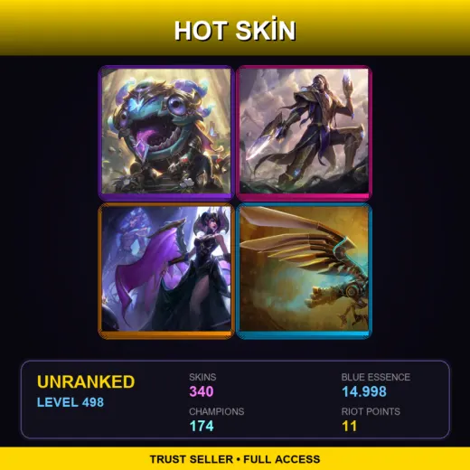 BR | Victorious Kog'Maw | Victorious Lucian | Victorious Morgana | Hextech Anivia | 340 Skin | 174 Champ | Lv498 — Omega Squad Teemo