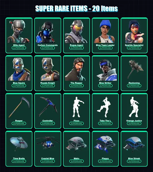 [PS4/PS5/XBOX/PC] | Elite Agent | Carbon Commando | Rogue Agent | 61 skin | Lv1379