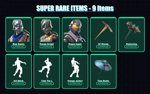 [PC/XBOX/PSN] | Blue Squire | Royale Knight | Rogue Agent | Calamity | Lynx | 32 skin | 30 pickaxe | 43 emote | 41 glider | Lv607 — Game account