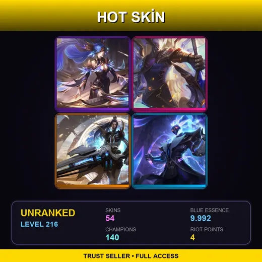 VN | Victorious Sona | Victorious Aatrox | Star Guardian Soraka | Pulsefire Caitlyn | 54 Skin | 140 Champ | Lv216
