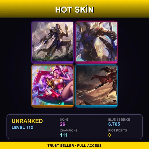 VN | Victorious Lucian | Victorious Aatrox | Arcade Miss Fortune | High Noon Yasuo | 26 Skin | 111 Champ | Lv113