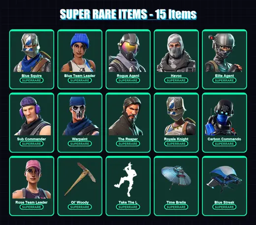 [PS4/PS5/XBOX/PC] | Blue Squire | Blue Team Leader | Rogue Agent | Havoc | Elite Agent | 374 skin | 358 pickaxe | 331 emote | 205 glider | Lv2788