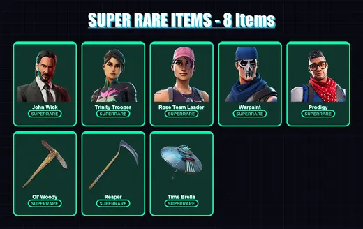 [PC/XBOX/PSN] | John Wick | Trinity Trooper | Rose Team Leader | Warpaint | Prodigy | 272 skin | 273 pickaxe | 249 emote | 194 glider | Lv4018