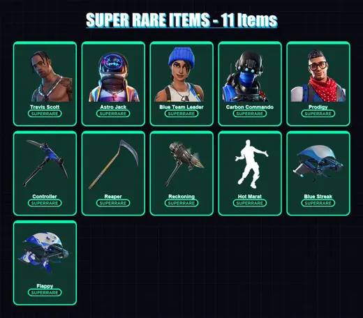 [PS4/PS5/PC] | Travis Scott | Astro Jack | Blue Team Leader | Carbon Commando | Prodigy | 20 skin | 15 pickaxe | 22 emote | 16 glider | Lv168
