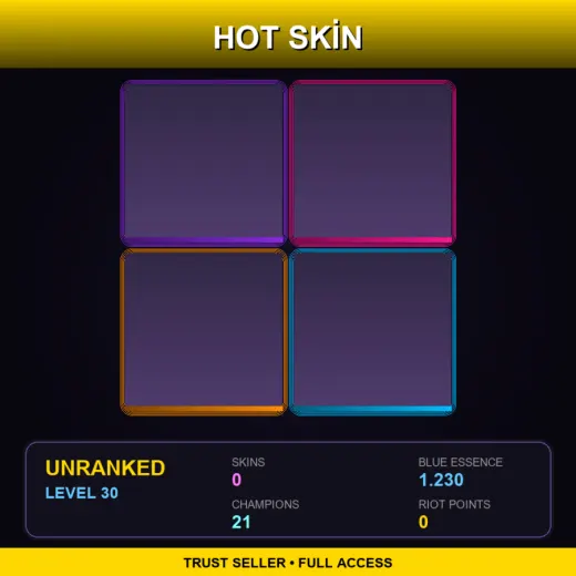 VN | Lv30 | Unranked | 0 Skin | 21 Champ