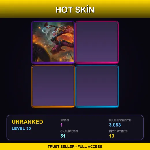 EUW | Dragonblade Riven | 1 Skin | 51 Champ | Lv30