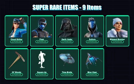 [PC/XBOX] | Cloud Striker | Fixer | Darth Vader | Sultura | Blizzard Bomber | 237 skin | 247 pickaxe | 186 emote | 172 glider | Lv3283