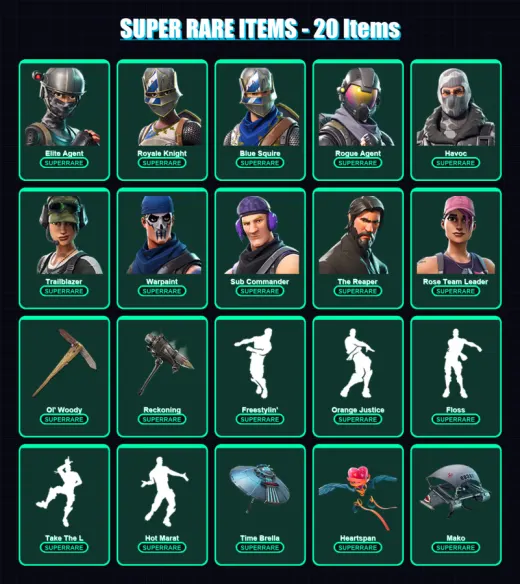 [PC/XBOX/PSN] | Elite Agent | Royale Knight | Blue Squire | Rogue Agent | Havoc | 180 skin | 212 pickaxe | 182 emote | 182 glider | Lv2580