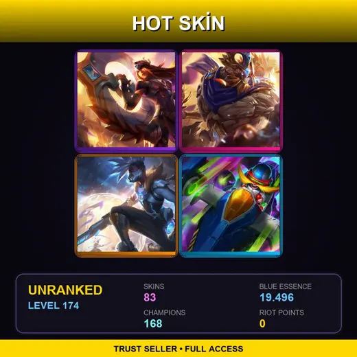 VN | Victorious Sivir | Victorious Maokai | Spirit Blossom Tristana | Pulsefire Ekko | 83 Skin | 168 Champ | Lv174