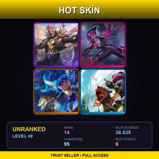 VN | Victorious Draven | PROJECT: Irelia | Star Guardian Poppy | Dragon Trainer Tristana | 14 Skin | 95 Champ | Lv49
