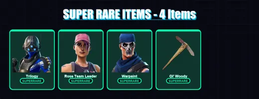 [PC/XBOX/PSN] | Trilogy | Rose Team Leader | Warpaint | Drift | Huntress | 8 skin | 9 pickaxe | 10 emote | 12 glider | Lv144