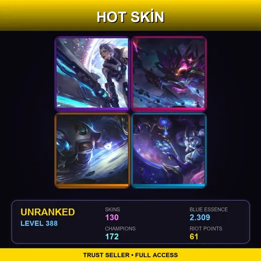 LAS | Spirit Blossom Springs Ahri | Spirit Blossom Springs Sett | Blood Moon Fiddlesticks | Dark Star Mordekaiser | 130 Skin | 172 Champ | Lv388