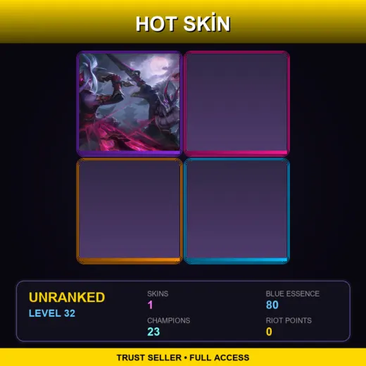 EUW | Blood Moon Master Yi | 1 Skin | 23 Champ | Lv32
