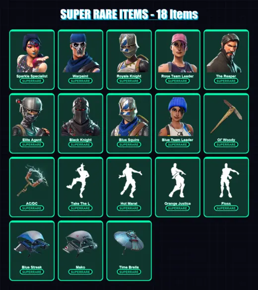 [PS4/PS5/XBOX/PC] | Sparkle Specialist | Warpaint | Royale Knight | 59 skin | Lv2436