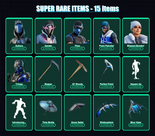 [PC/XBOX] | Sultura | Xander | Fixer | Point Patroller | Blizzard Bomber | 129 skin | 154 pickaxe | 133 emote | 127 glider | Lv1779