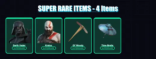 [PS4/PS5/PC] | Darth Vader | Kratos | Son Goku | Menace | Blackheart | 128 skin | 145 pickaxe | 107 emote | 139 glider | Lv2521