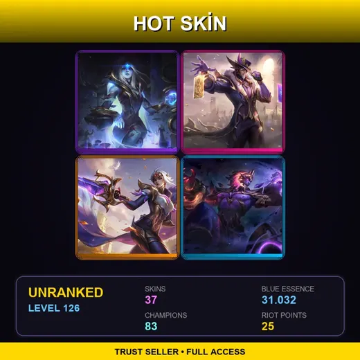 EUW | Victorious Twisted Fate | Victorious Fiora | Spirit Blossom Thresh | Dark Star Sylas | 37 Skin | 83 Champ | Lv126