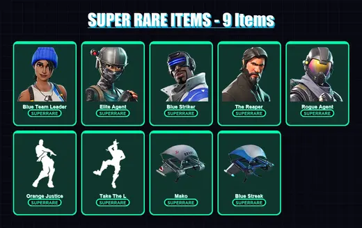 [PC/XBOX/PSN] | Blue Team Leader | Elite Agent | Blue Striker | The Reaper | Rogue Agent | 15 skin | 8 pickaxe | 19 emote | 12 glider | Lv237 — Game account