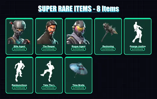 [PC/PSN] | Elite Agent | The Reaper | Rogue Agent | Carbide | Calamity | 66 skin | 58 pickaxe | 72 emote | 54 glider | Lv894