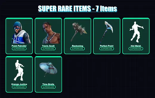 [PS4/PS5/XBOX/PC] | Point Patroller | Travis Scott | Sentinel | Hades | Hybrid | 118 skin | 172 pickaxe | 133 emote | 152 glider | Lv2140