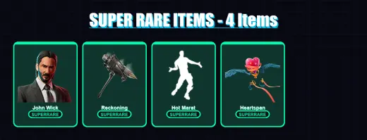 [PC/XBOX/PSN] | John Wick | Calamity | Blackheart | The Ice King | The Prisoner | 35 skin | 24 pickaxe | 39 emote | 28 glider | Lv281