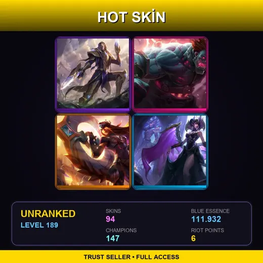SG | Victorious Lucian | Hextech Sion | Victorious Sivir | Victorious Morgana | 94 Skin | 147 Champ | Lv189 — LoL account