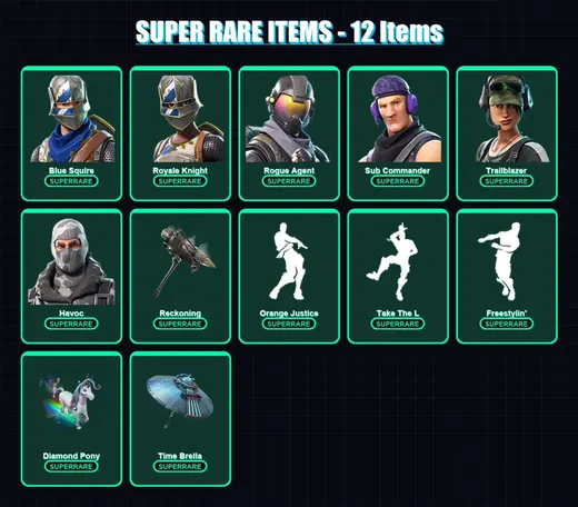 [PC/XBOX] | Blue Squire | Royale Knight | Rogue Agent | Sub Commander | Trailblazer | 29 skin | 31 pickaxe | 50 emote | 38 glider | Lv503