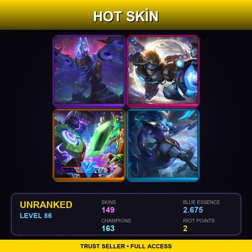 EUW | Cosmic Flight Anivia | Pulsefire Ezreal | Arcade Riven | Cosmic Charger Hecarim | 149 Skin | 163 Champ | Lv86