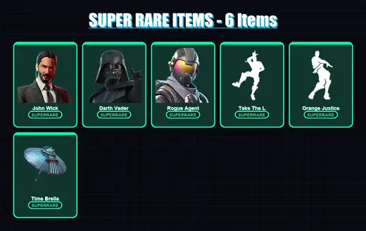 [PC] | John Wick | Darth Vader | Rogue Agent | Paradigm (Reality-659) | Drift | 336 skin | 365 pickaxe | 261 emote | 234 glider | Lv2952 — Game account