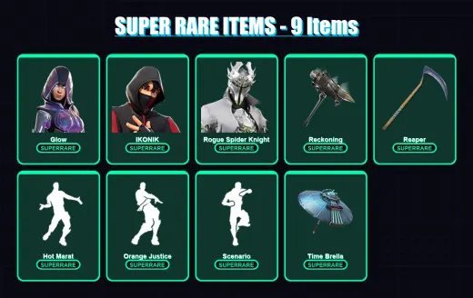 [PC/PSN] | Glow | IKONIK | Rogue Spider Knight | Spectra Knight | Hybrid | 80 skin | 101 pickaxe | 92 emote | 74 glider | Lv1487