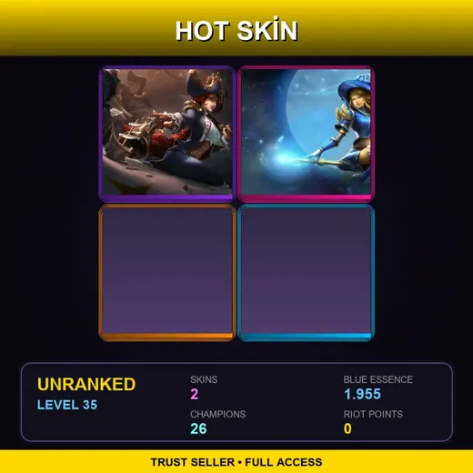 EUNE | Waterloo Miss Fortune | Sorceress Lux | 2 Skin | 26 Champ | Lv35