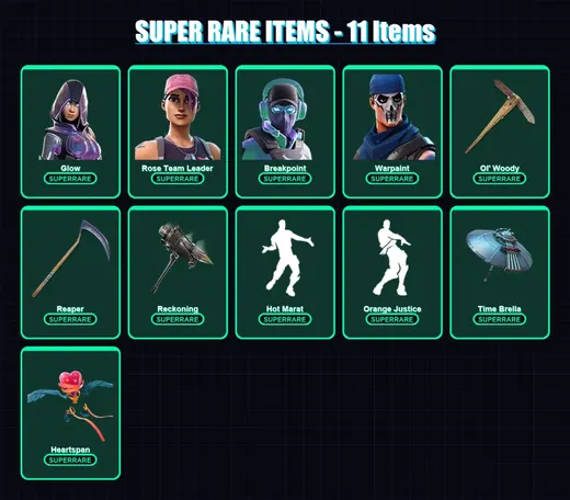 [PC/XBOX/PSN] | Glow | Rose Team Leader | Breakpoint | Warpaint | Hybrid | 174 skin | 186 pickaxe | 146 emote | 141 glider | Lv1958