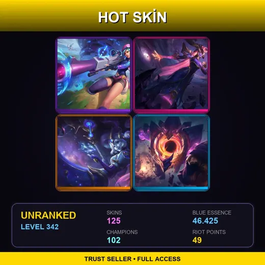 LAS | Star Guardian Miss Fortune | Dark Cosmic Lissandra | Spirit Blossom Kindred | Cosmic Destiny Nami | 125 Skin | 102 Champ | Lv342