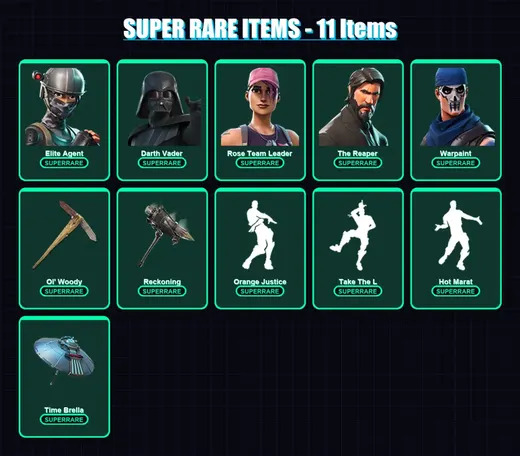 [PC/XBOX] | Elite Agent | Darth Vader | Rose Team Leader | The Reaper | Warpaint | 248 skin | 308 pickaxe | 224 emote | 270 glider | Lv3700