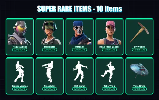 [PC/XBOX/PSN] | Rogue Agent | Trailblazer | Warpaint | Rose Team Leader | Spectra Knight | 87 skin | 99 pickaxe | 103 emote | 94 glider | Lv1563