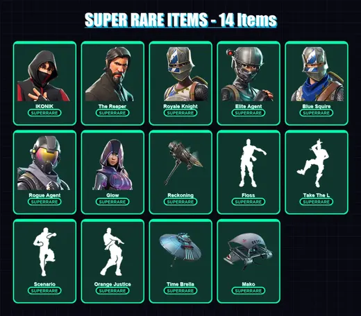 [PC/PSN] | IKONIK | The Reaper | Royale Knight | Elite Agent | Blue Squire | 71 skin | 74 pickaxe | 68 emote | 77 glider | Lv1123