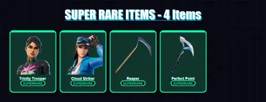 [PS4/PS5/XBOX/PC] | Trinity Trooper | Cloud Striker | Ronin | Fade | Menace | 89 skin | 107 pickaxe | 89 emote | 74 glider | Lv962